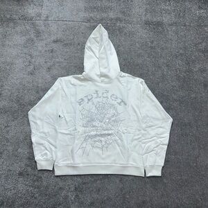White Spider Rhinestone Hoodie
